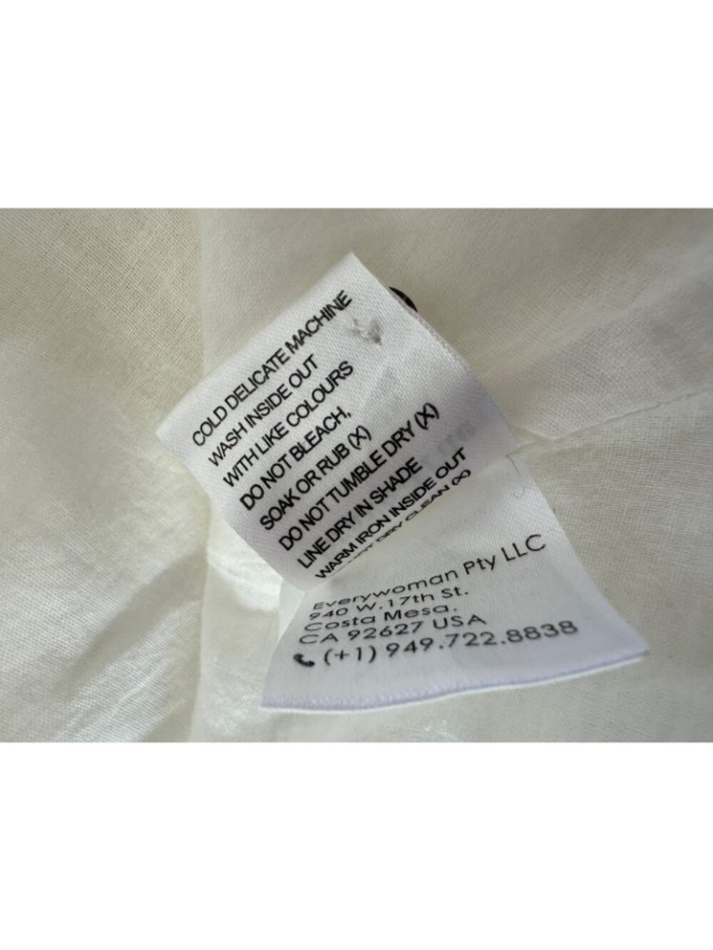 Sundance Brave + True “Clarity” White Linen Dress Women's Medium Pockets Coastal - Picture 9 of 11